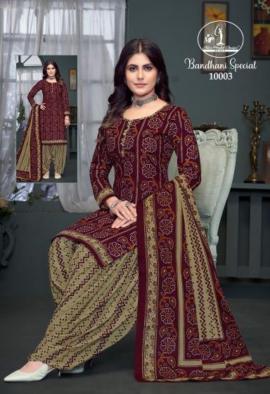 Miss World Bandhni Vol 10 Cotton Printed Dress Material