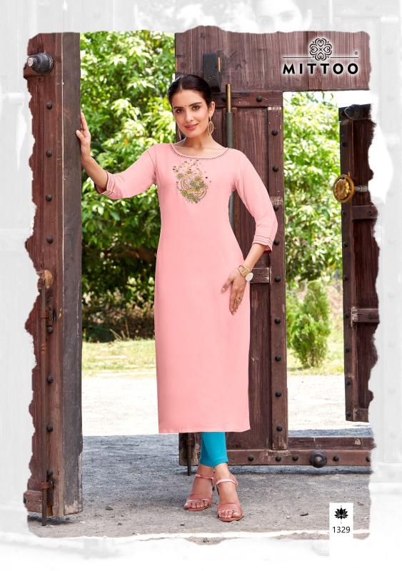 Mittoo Palak Vol 38 Rayon Embroidered Kurti Collection