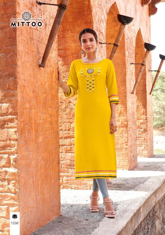 Mittoo Palak Vol 38 Rayon Embroidered Kurti Collection