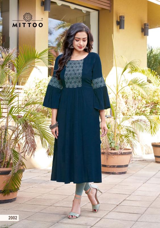 Mittoo Swagat Embroidery Worked Long Kurti Collection