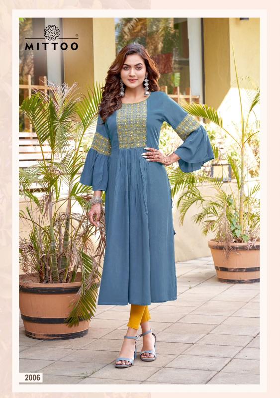 Mittoo Swagat Embroidery Worked Long Kurti Collection