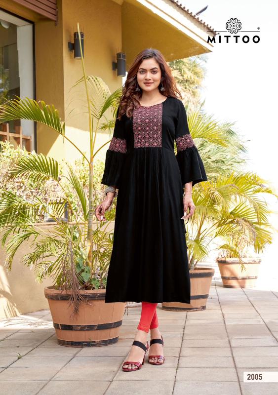 Mittoo Swagat Embroidery Worked Long Kurti Collection