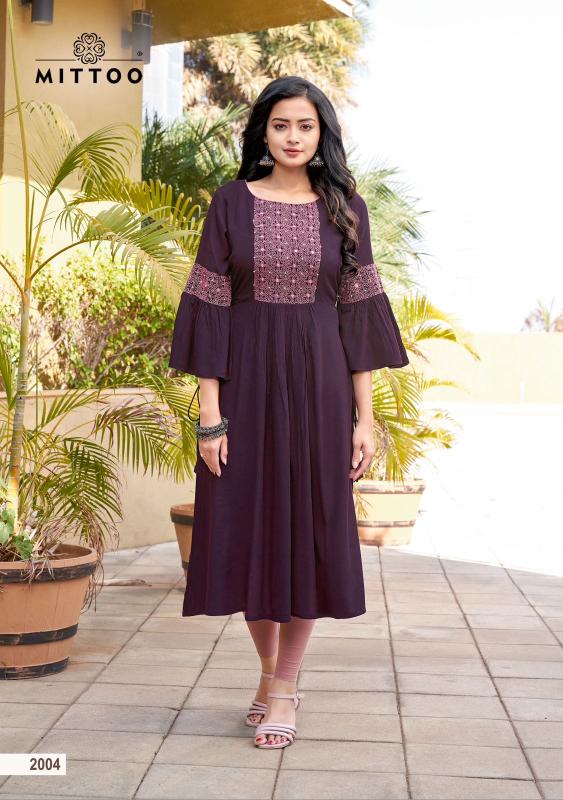 Mittoo Swagat Embroidery Worked Long Kurti Collection