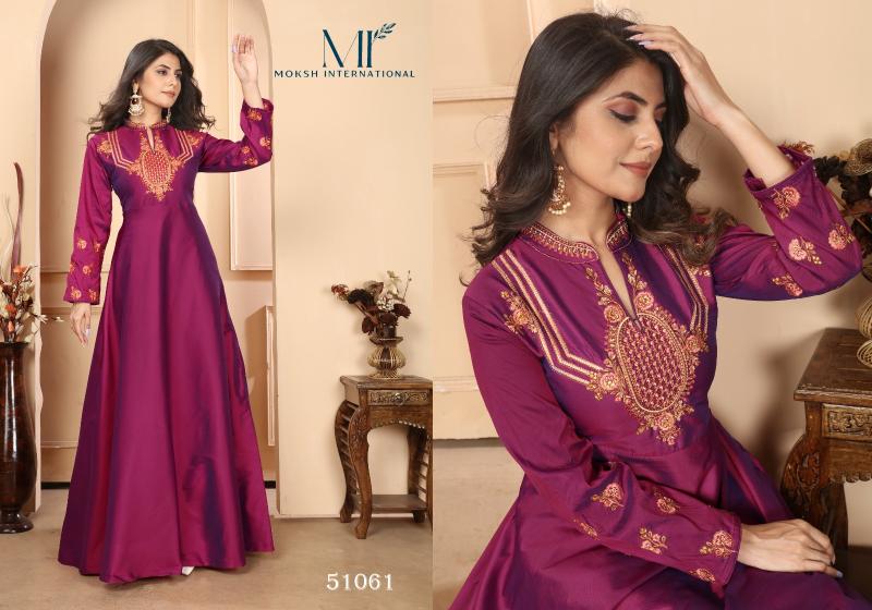 Moksh Armani Vol 1 Triva Silk Embroidered Kurti Collection