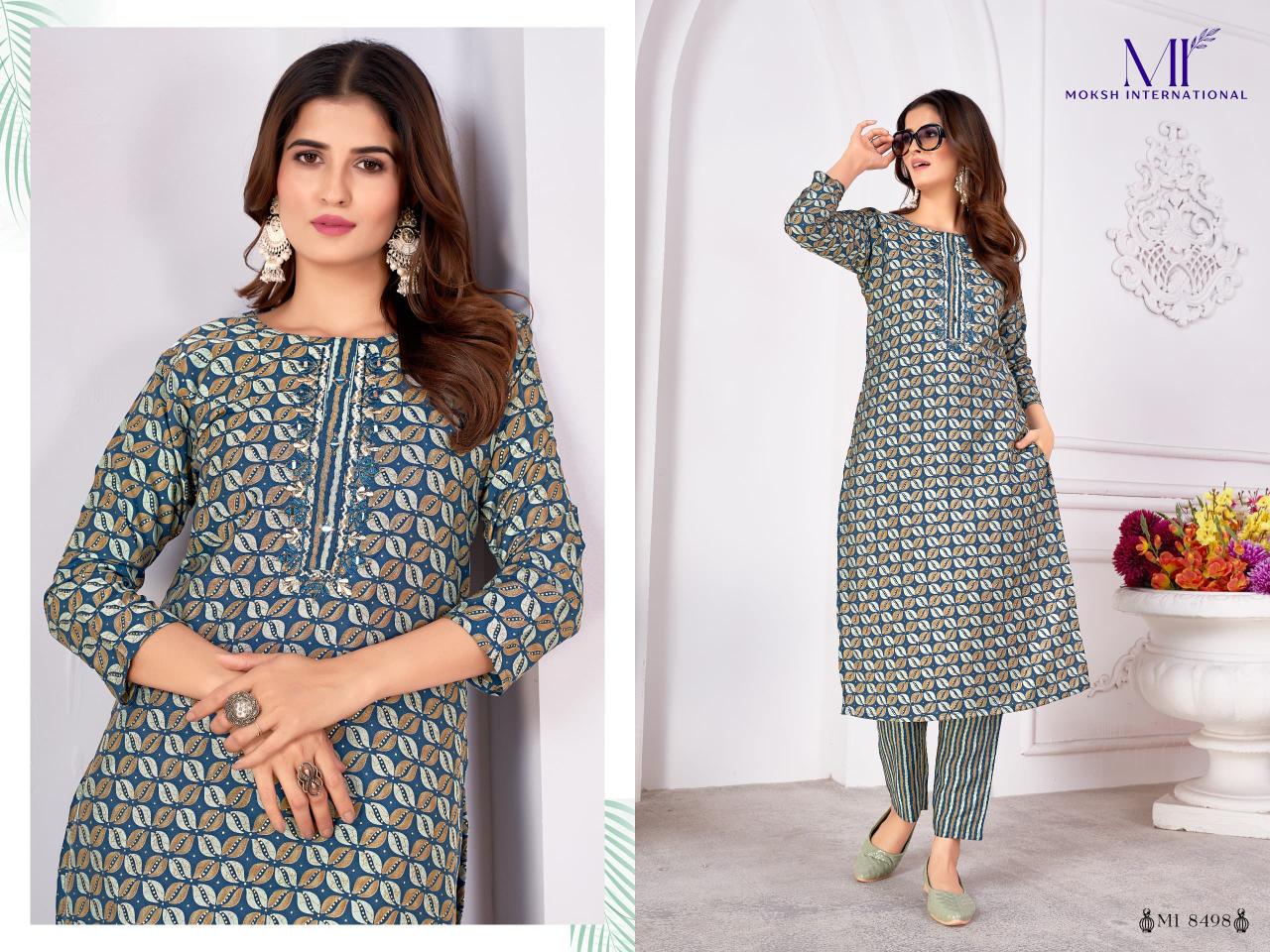 Moksh Magic Vol 2 Royal Silk Embroidered Kurti With Bottom