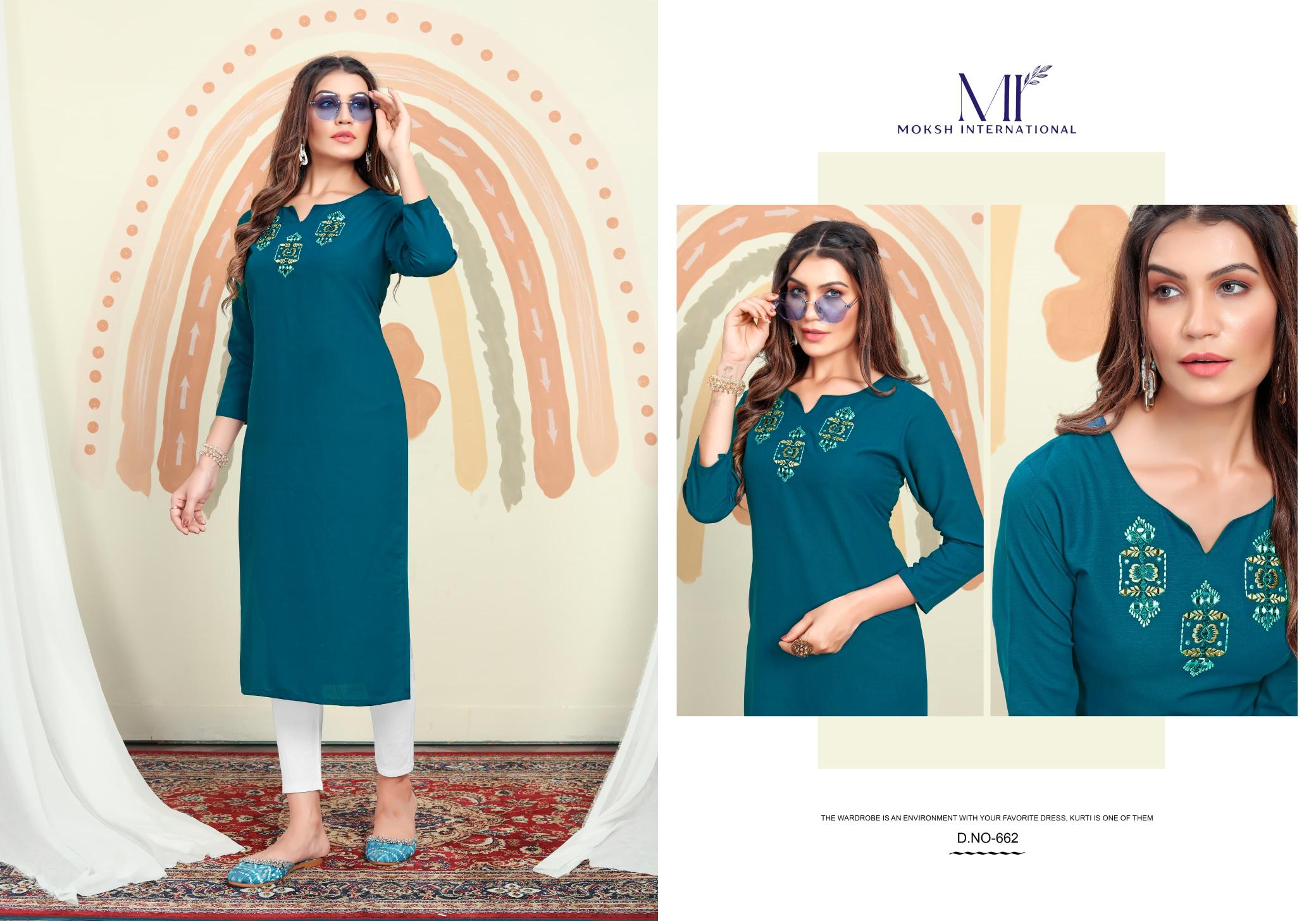 Moksh Mirror Vol 1 Regular Wear Kurti With Pant Collection