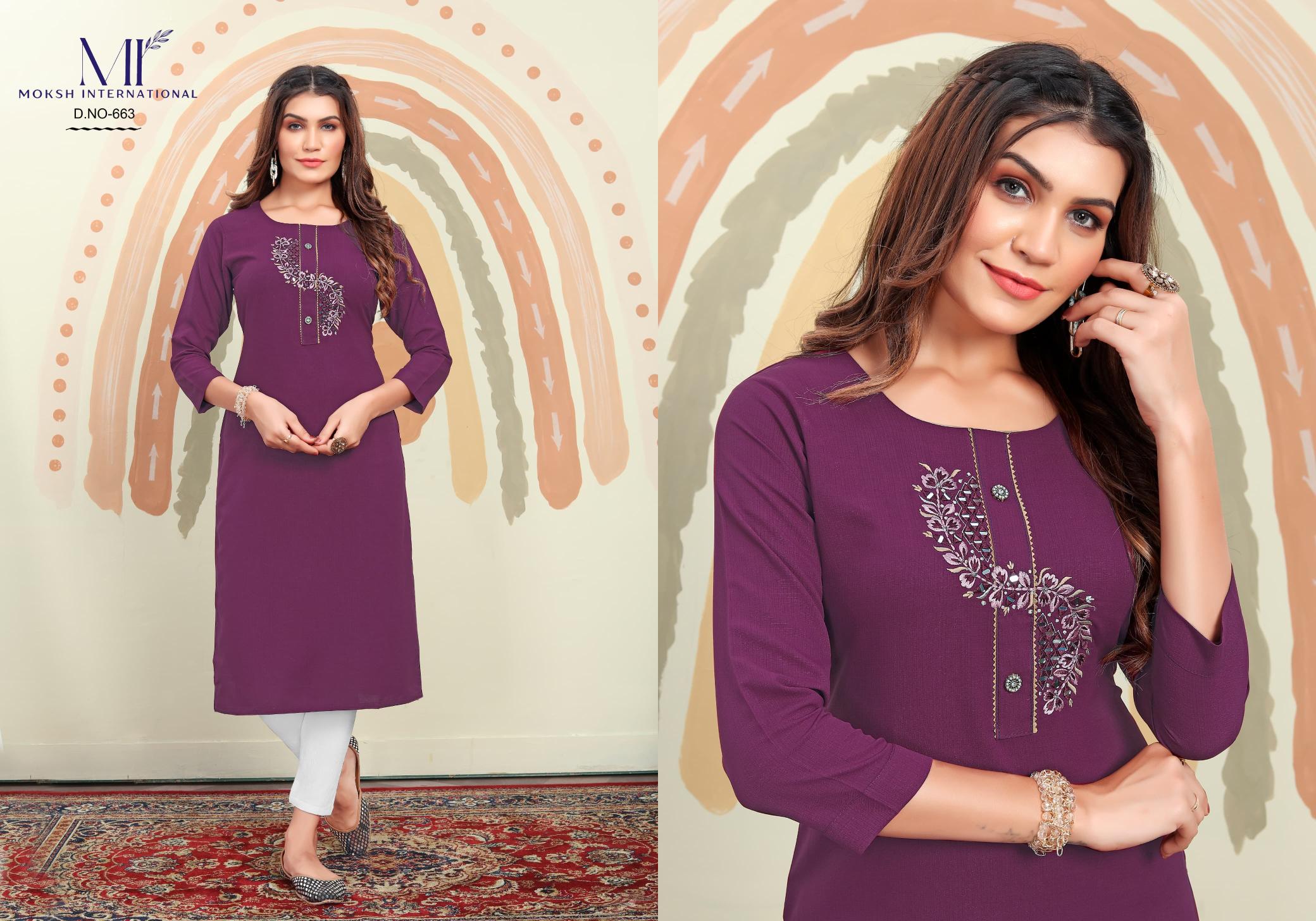 Moksh Mirror Vol 1 Regular Wear Kurti With Pant Collection