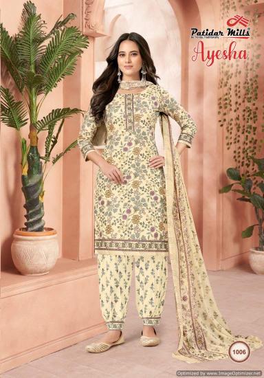 Patidar Mills Ayesha Vol 1 Heacy Cotton Dress Material Collection