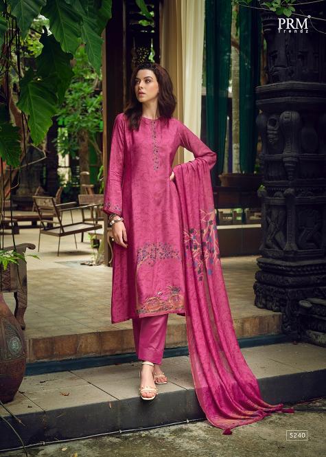 Prm Aaghosh Muslin Silk Designer Dress Material Collection