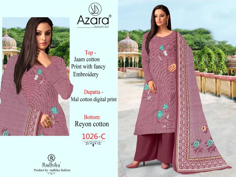 Radhika Azara 1026 A To D Cotton Dress Material Collection