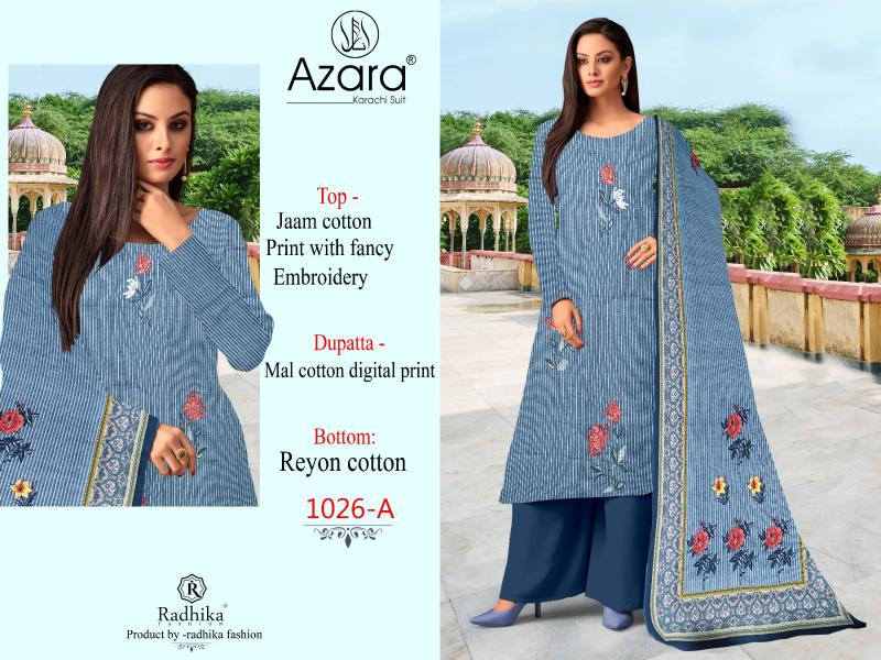 Radhika Azara 1026 A To D Cotton Dress Material Collection