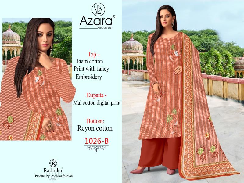 Radhika Azara 1026 A To D Cotton Dress Material Collection