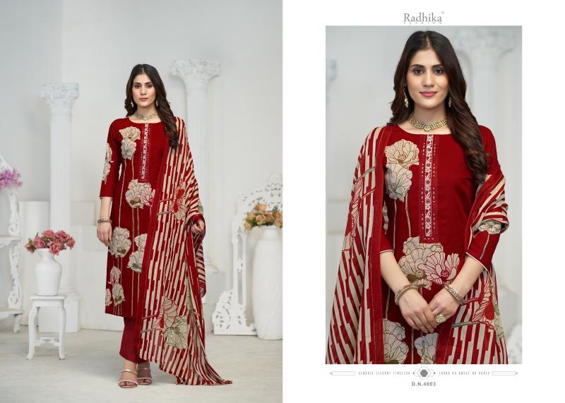 Radhika Azara Flower Valley Cotton Printed Dress Material