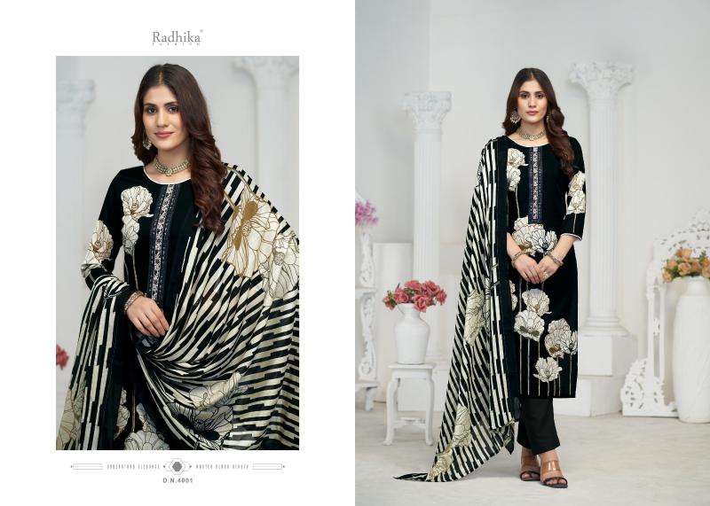 Radhika Azara Flower Valley Cotton Printed Dress Material