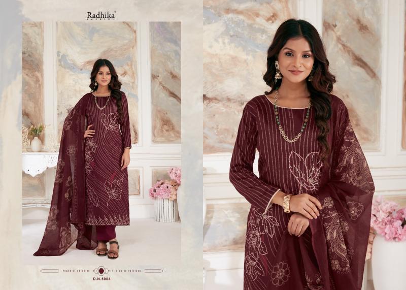 Radhika Azara Night Queen Cotton Dress Material Collection