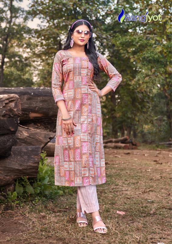 Rangjyot Rang Riti Cotton Kurti With Bottom Collection