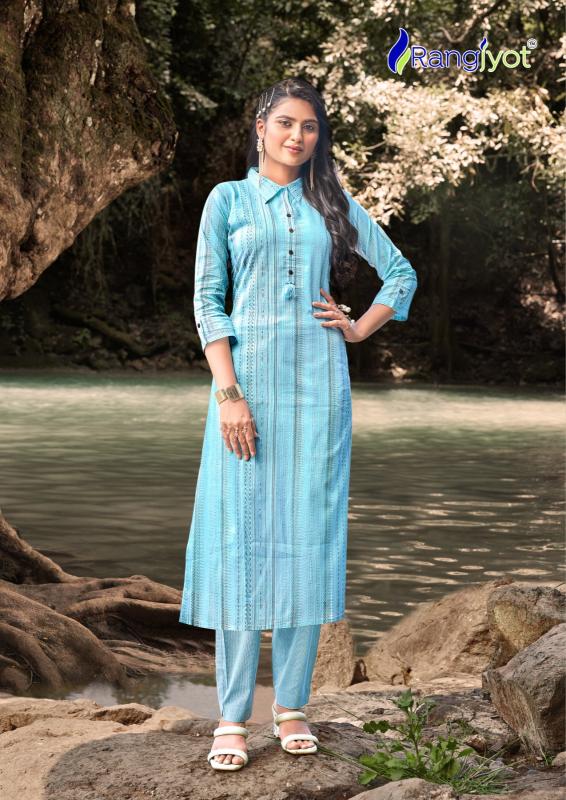 Rangjyot Rang Riti Cotton Kurti With Bottom Collection