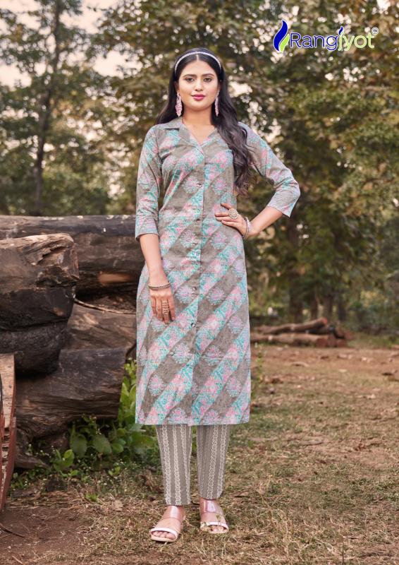 Rangjyot Rang Riti Cotton Kurti With Bottom Collection