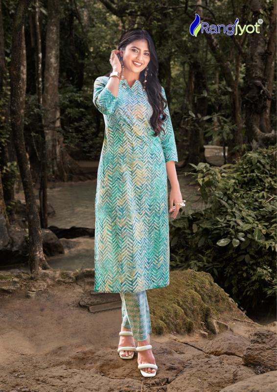 Rangjyot Rang Riti Cotton Kurti With Bottom Collection