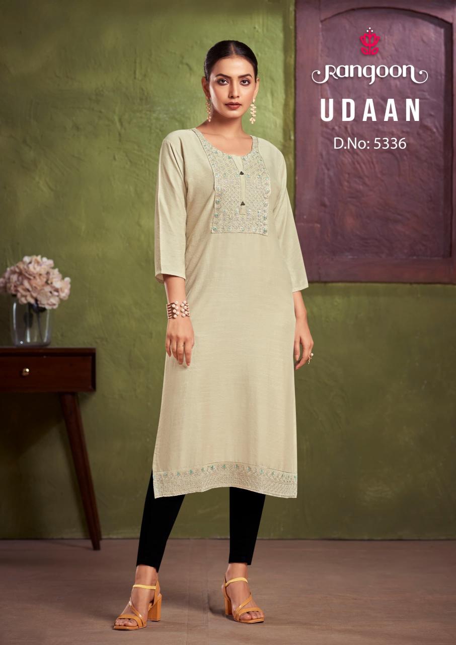 Rangoon Udaan Viscose Embroidered Kurti Collection