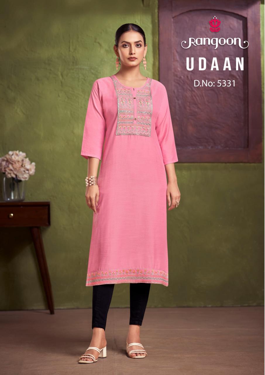 Rangoon Udaan Viscose Embroidered Kurti Collection