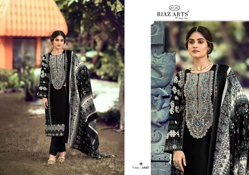 Riaz Arts The Artist Vol 3 Lawn Digital Printed Dress Material Collection