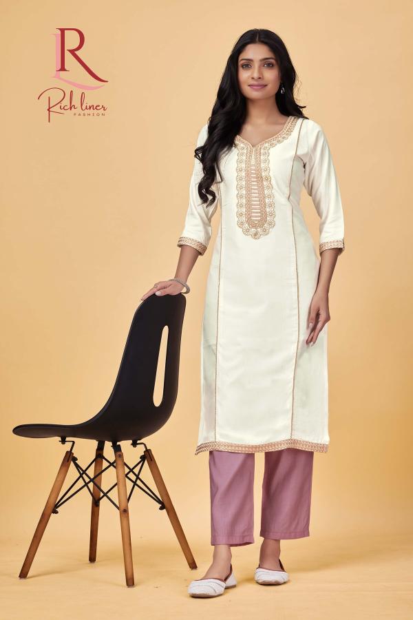 Rich Liner 923 Embroidery Work Kurti Collection