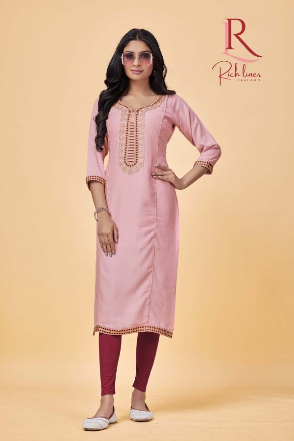 Rich Liner 923 Embroidery Work Kurti Collection