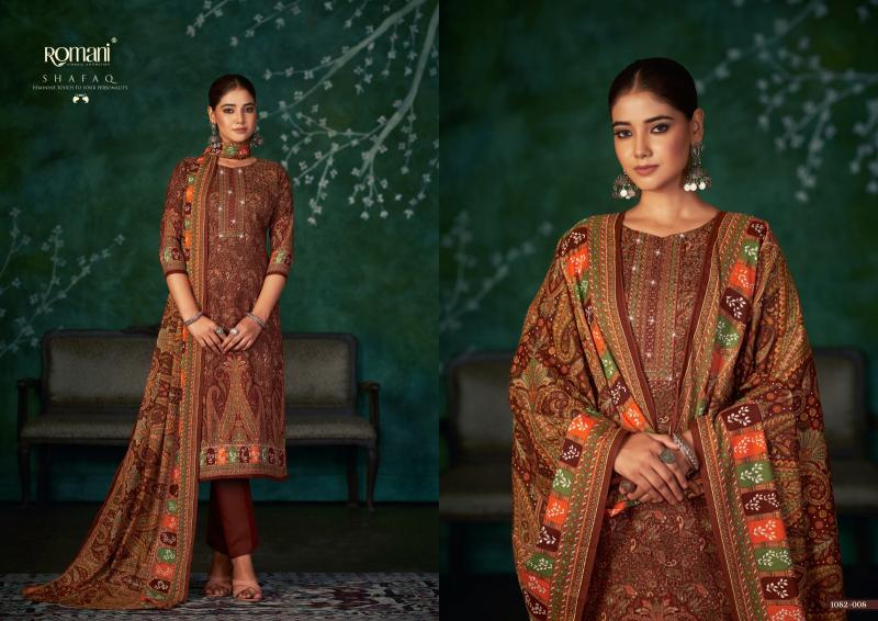 Romani Shafaq Pashmina Drees Material Collection