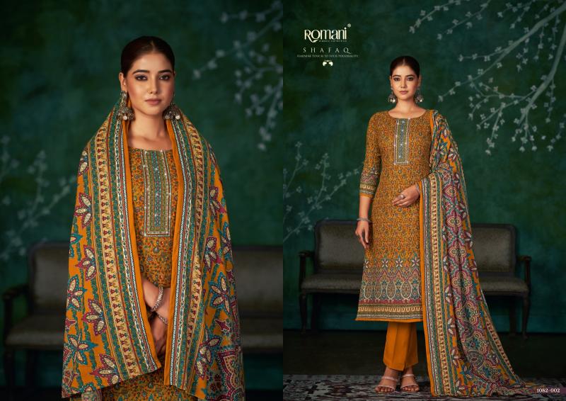 Romani Shafaq Pashmina Drees Material Collection