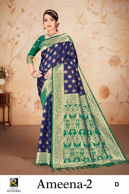 Ronisha Ameena 2 Premium Banarasi Silk Saree Collection