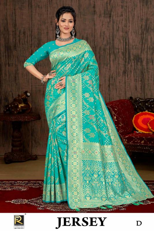 Ronisha Jersey Banarasi Silk Saree Collection