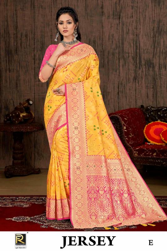 Ronisha Jersey Banarasi Silk Saree Collection