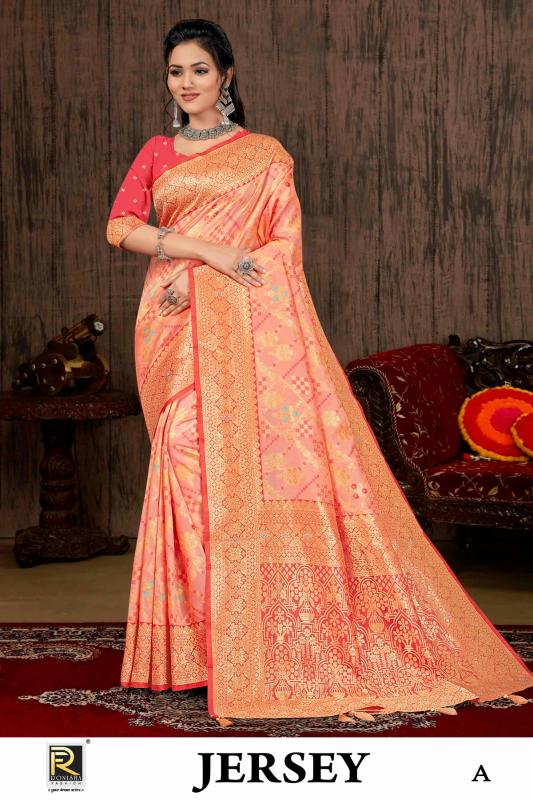 Ronisha Jersey Banarasi Silk Saree Collection