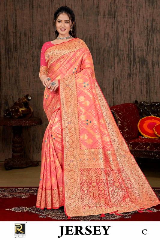 Ronisha Jersey Banarasi Silk Saree Collection