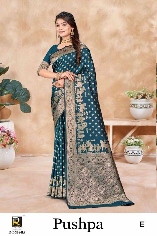 Ronisha Pushpa Premium Banarasi Silk Saree Collection