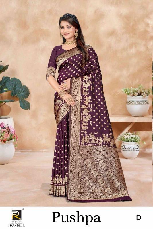 Ronisha Pushpa Premium Banarasi Silk Saree Collection