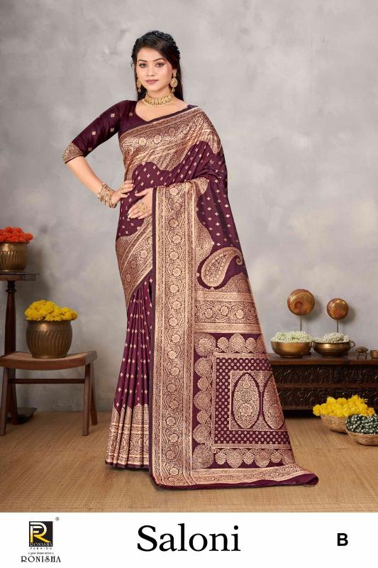 Ronisha Saloni Banarasi Silk Saree Collection