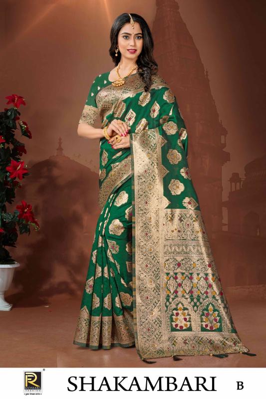 Ronisha Shakambari Banarasi Silk Saree Collection