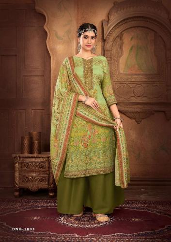 Sat Gulmarg Pashmina Vol 16 Swaroski Work Dress Material