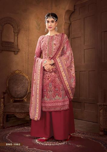 Sat Gulmarg Pashmina Vol 16 Swaroski Work Dress Material