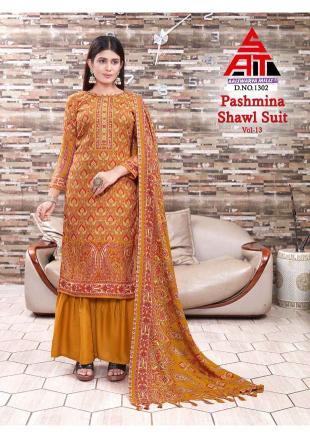 Sat Pashmina Vol 13 Winter Wear Dress Material With Shawl