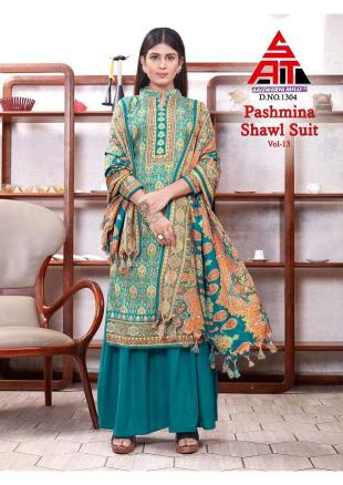 Sat Pashmina Vol 13 Winter Wear Dress Material With Shawl