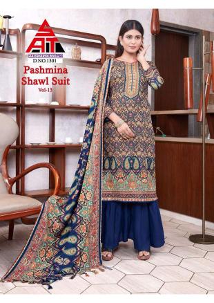 Sat Pashmina Vol 13 Winter Wear Dress Material With Shawl