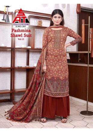 Sat Pashmina Vol 13 Winter Wear Dress Material With Shawl