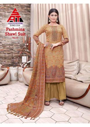 Sat Pashmina Vol 13 Winter Wear Dress Material With Shawl