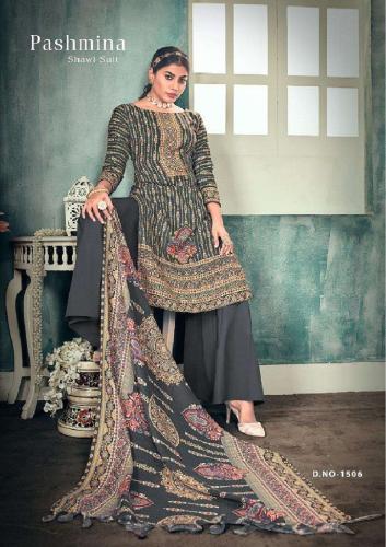 Sat Pashmina Vol 15 Designer Dress Material With Shawl Collection