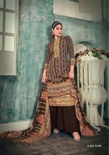 Sat Pashmina Vol 15 Designer Dress Material With Shawl Collection