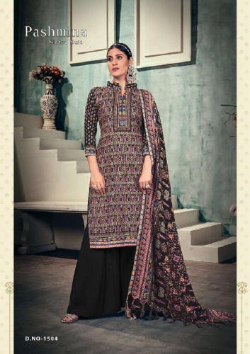 Sat Pashmina Vol 15 Designer Dress Material With Shawl Collection