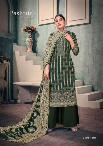 Sat Pashmina Vol 15 Designer Dress Material With Shawl Collection